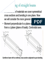 Cantilever beam tip deflection under load