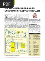 Microcontroller Based Speed Cntrol System