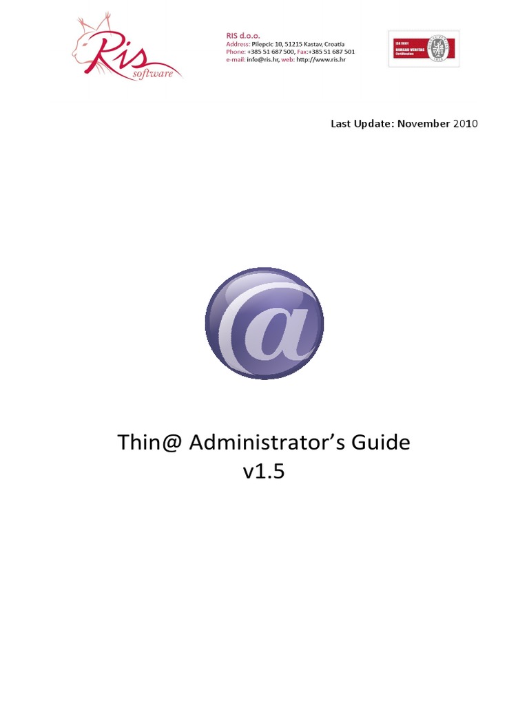 Thin@ Administrator's Guide v1.5 | PDF | Port (Computer Networking ...
