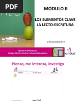 Módulo II. Los elementos clave. La lecto-escritura