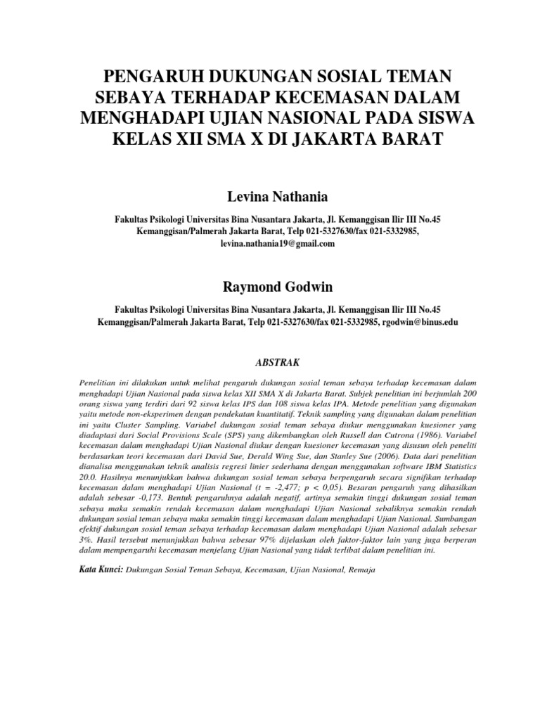 Jurnal Eksperimen Psikologi Sosial Pdf