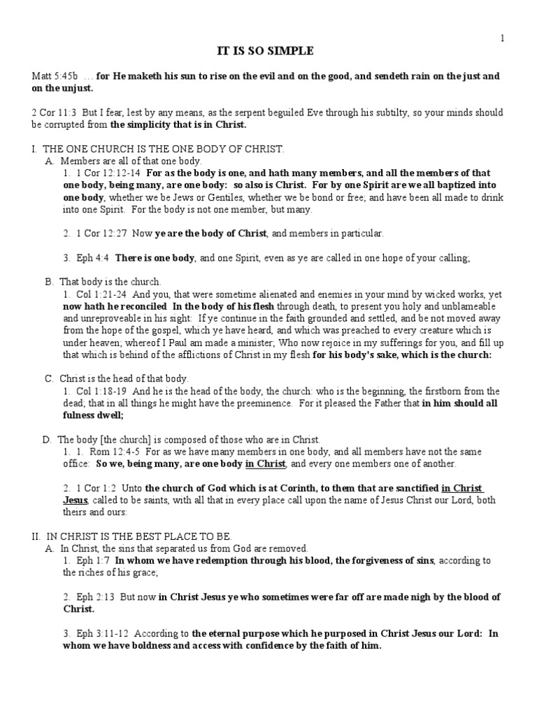 It is so simple outline and sermon by charles a yawn pdf baptism