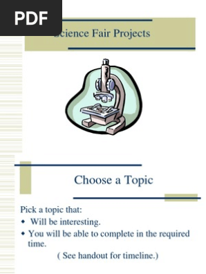 science fair project board