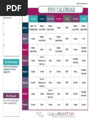 piyo calendar pdf