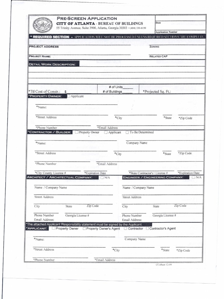City of Atlanta Demolition Permit Application and Procedures License