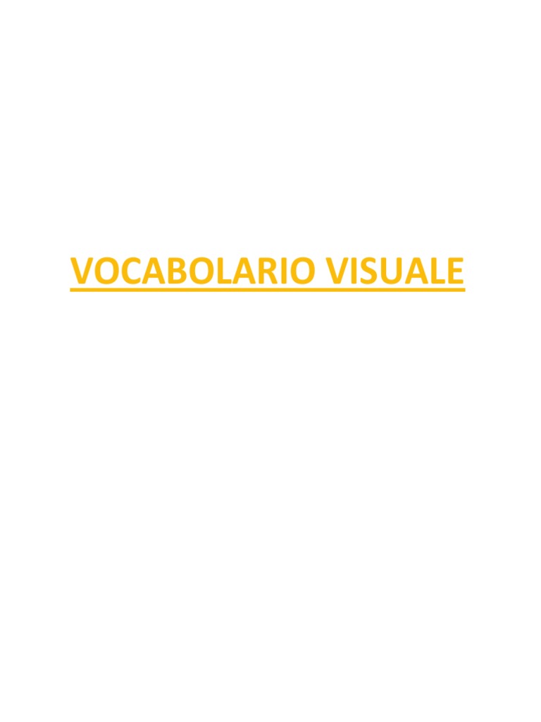 Vocabolario Visuale | PDF