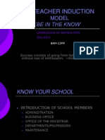 Teacher Induction: Be in The Know'