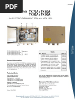 Contactor Unit TK 75A / TK 80A TK 85A / TK 90A: For ELECTRO-TYFON® MT 150/-And MTX 150