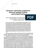 Kinematic and Kinetic Comparison Between Baseball Pitching and Football Passing