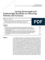 Effects of Throwing Overweight and Underweight Baseball On Throwing Velocity and Accuracy