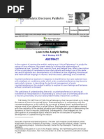 Love in The Analytic Setting