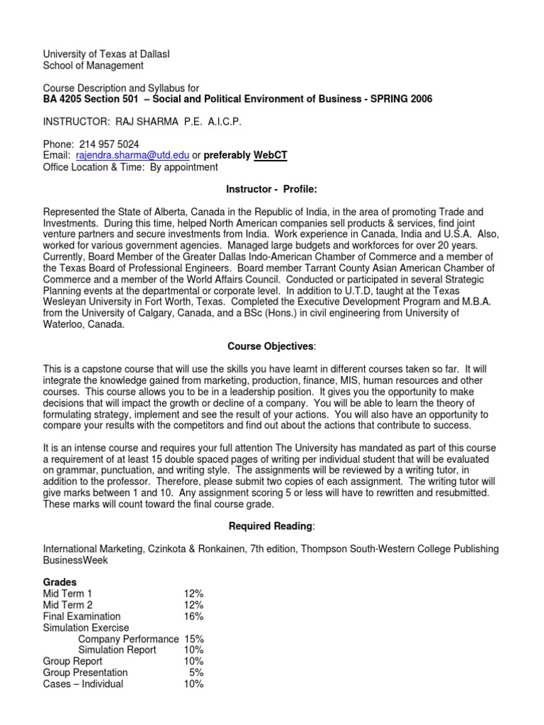 Business 7th Edition Czinkota International Marketing