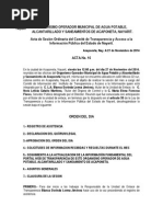 Acta de Sesion Mensual 16 de Noviembre de 2014