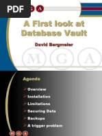 A First Look at Database Vault: David Bergmeier