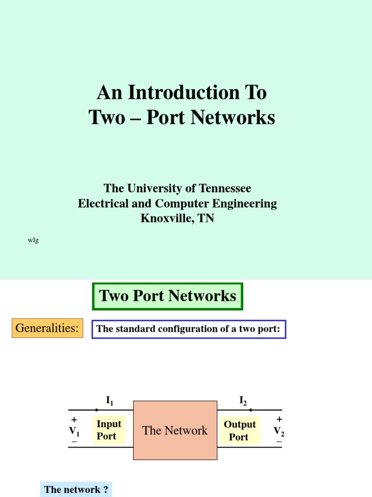 Two Port Networks PDF