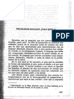 ¿Psiclogos sociales para qué?