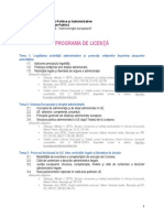 Programa Licenta Iulie 2014