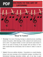 Introduction to the art of listening to music