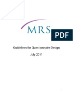 2011-07-27 Questionnaire Design Guidelines
