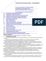 695 - Contabilidade Custeio Baseado em Atividades (Abc) - Procedimento