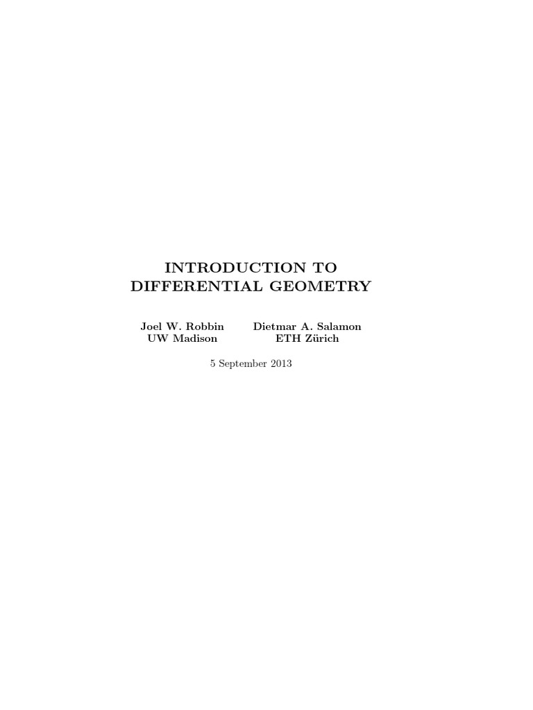 Differential Geometry | PDF