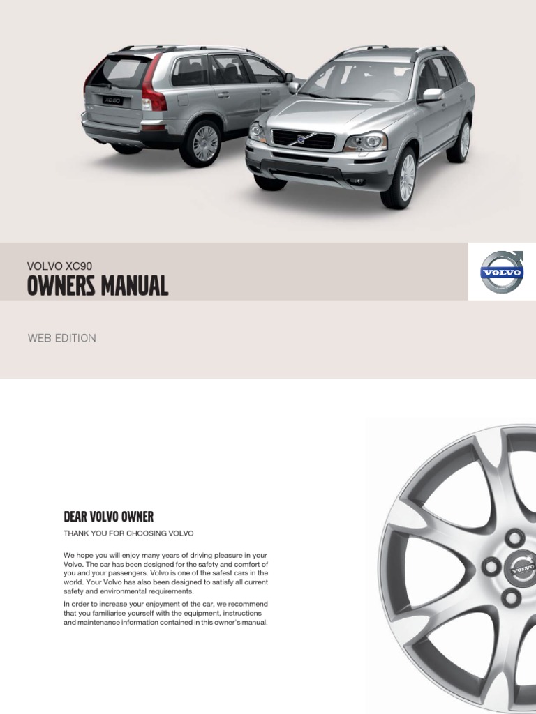 Owners Manual: Volvo Xc90