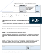 SMMS Lesson Plan Template Using Danielson Domain 1: Theme: Comparative History