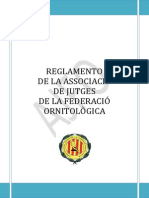 Reglamento de La Associació de Jutges de La Federació Ornitològica