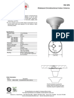 Wideband Omnidirectional Indoor Antenna: Specifications