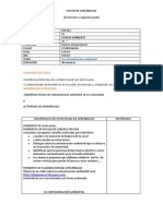 SESION - APRENDIZAJE - Contaminacion Ambiental PDF