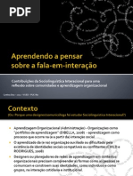 Aprendendo a pensar sobre a fala-em-interação