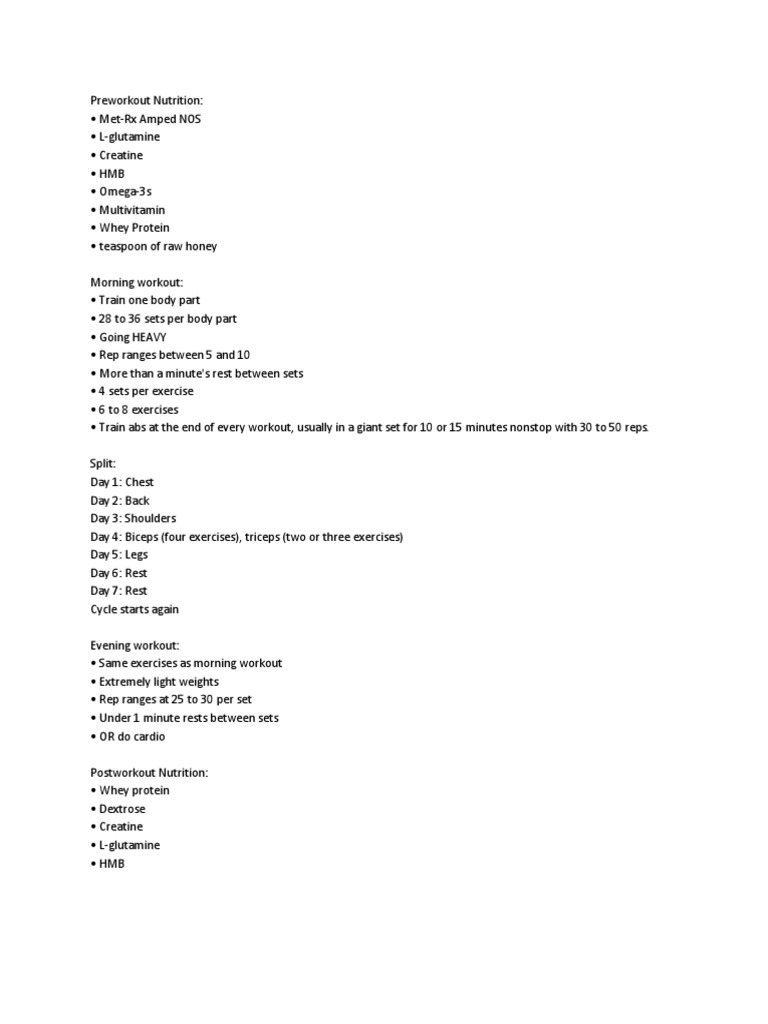 Greg Plitt Workouts General | PDF | Weight Training | Physical ... image
