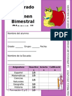 Examen 4to Grado - Bloque 2 (2014-2015)