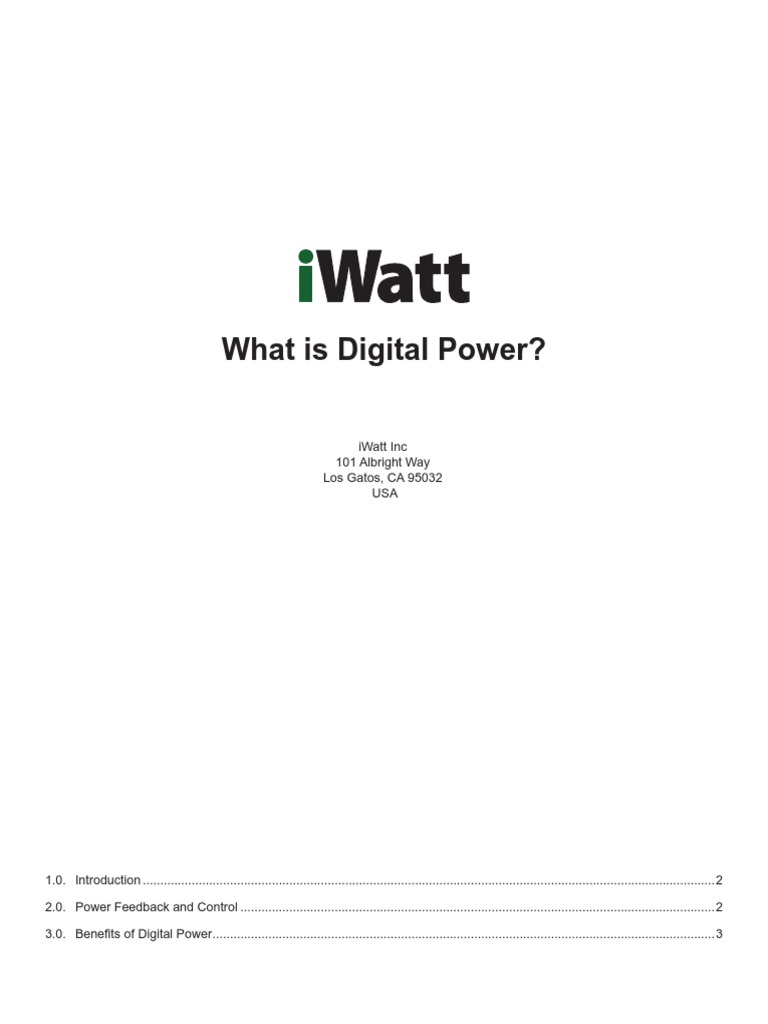 What Is Digital Power | PDF