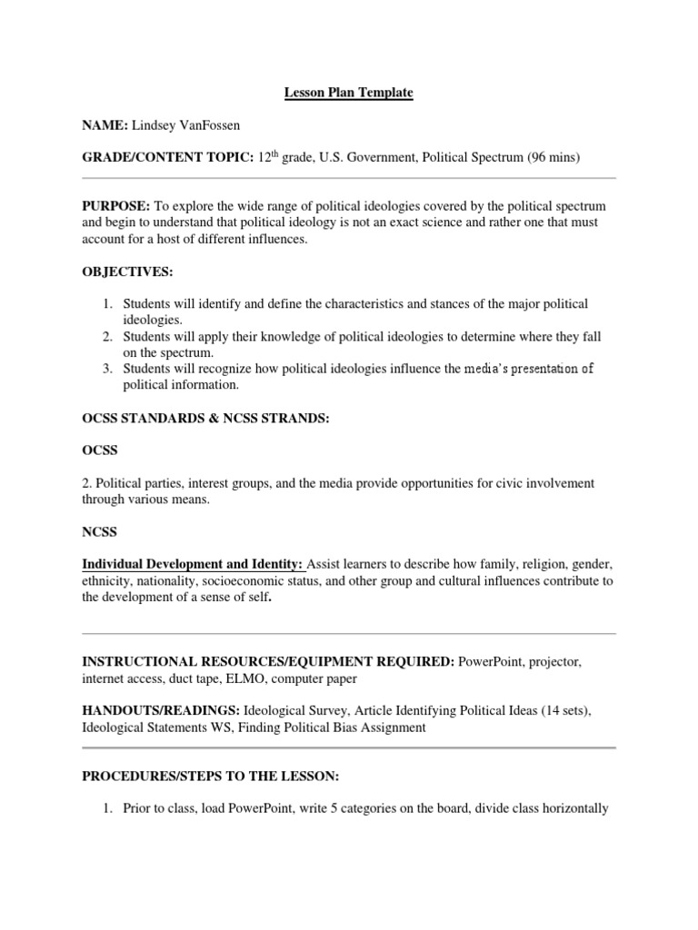 Lesson 4 Political Spectrum Conservatism Media Bias
