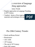 An Historic Overview of Language Teaching Approaches