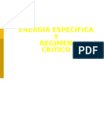 Energia Especifica y Regimen Critico