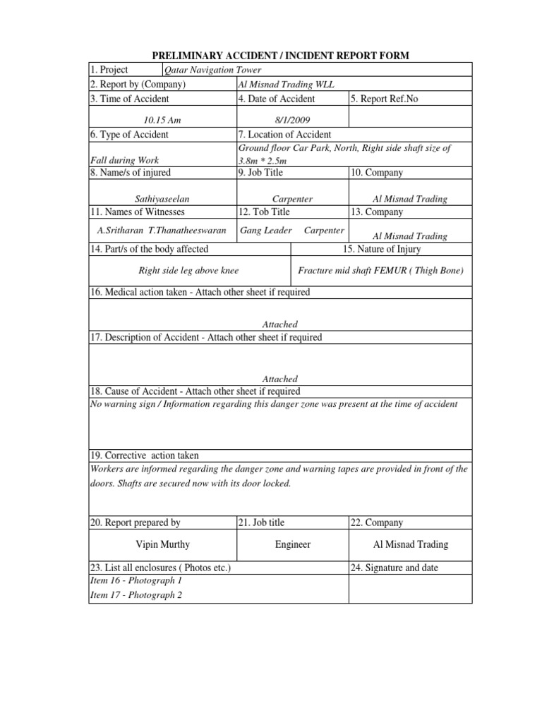 Accident Report | PDF | Traffic Collision | Safety