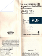 Claudia Hilb y Daniel Lutzky, La Nueva Izquierda Argentina (1960-1980)