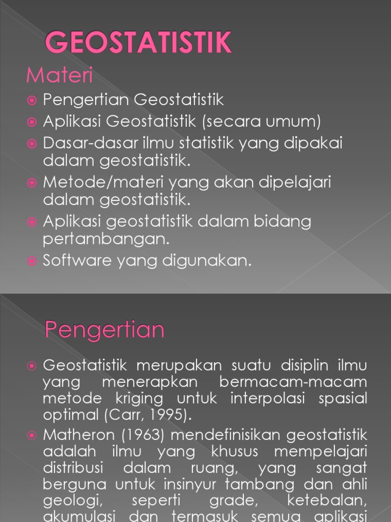 GEOSTATISTIK | PDF