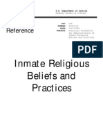 U.S. Department of Justice - Federal Bureau of Prisons - Inmate Religious Beliefs and Practices