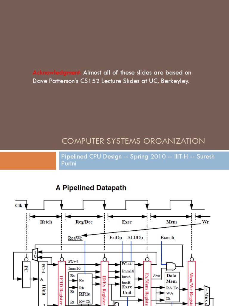 Pipelined CPU Design Overview | PDF