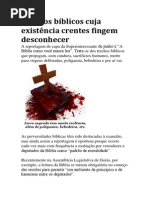 Trechos Bíblicos Cuja Existência Crentes Fingem Desconhecer