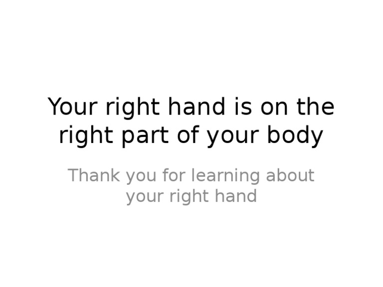 The Right Hand | PDF