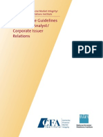 Best Practice Guidelines Governing Analyst-Corporate Issuer Relations- CFA
