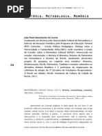 História Metodologia Memória