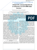 Analysis of Output DC Current Injection in 100kW Grid Connected VACON 8000 Solar Inverter