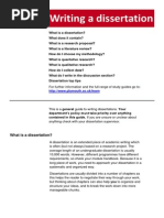 Writing a Dissertation