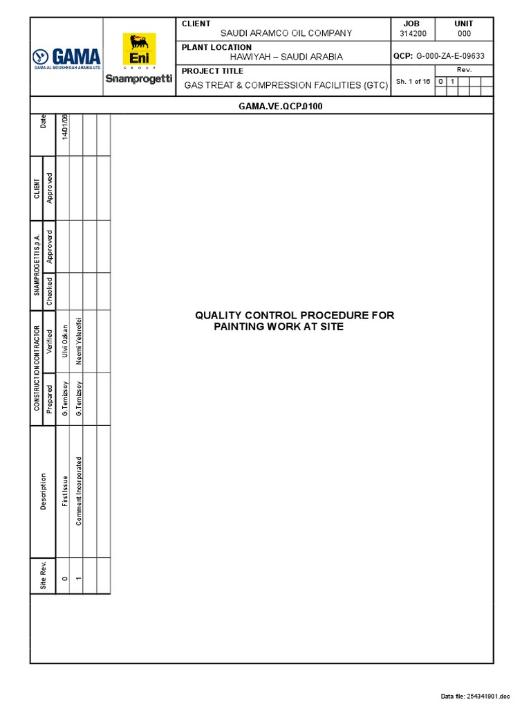Quality Control Procedure for Painting | PDF | Technology & Engineering