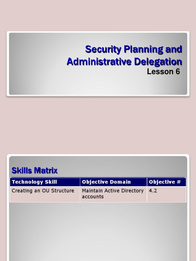 Active Directory Security Planning Guide | PDF | Active Directory ...